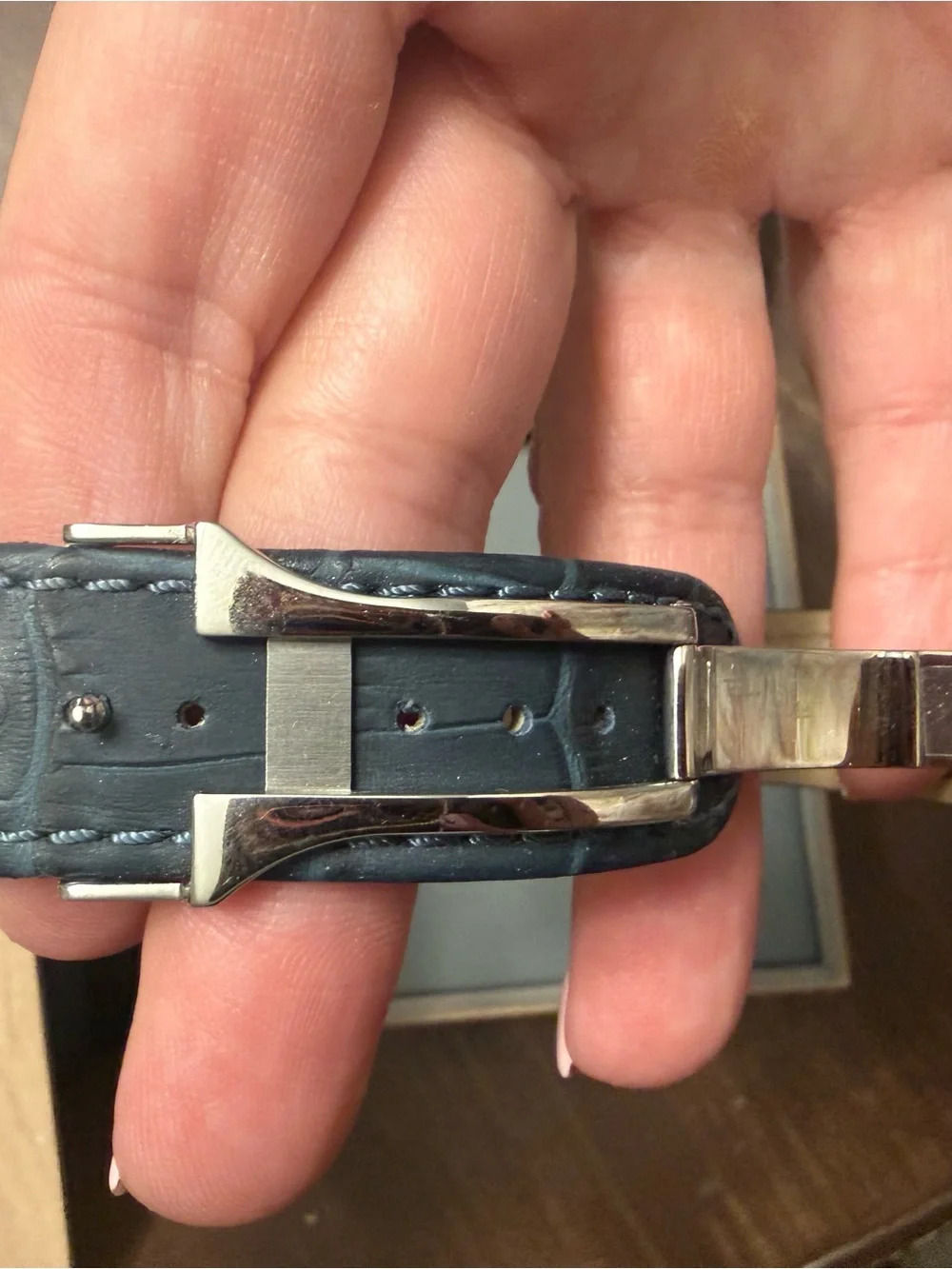 Hamilton Jazzmaster Open-Heart Watch with Blue Leather Strap